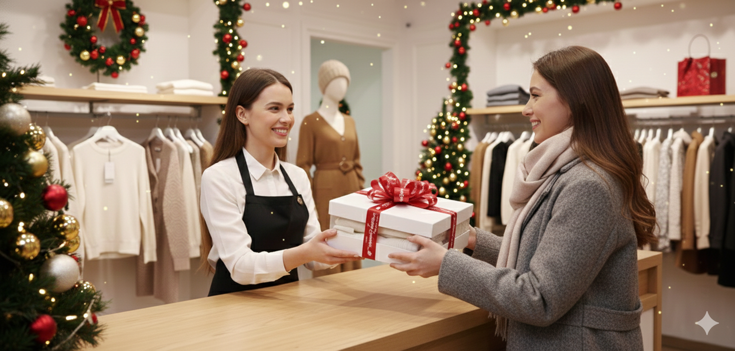 Chi tiết nhỏ – Lợi nhuận lớn: Dây ruy băng Noel cho shop quần áo