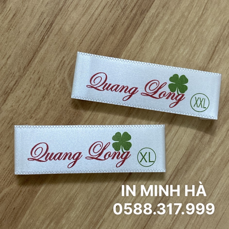 TEM NHÃN DỆT SATIN - IN MINH HÀ