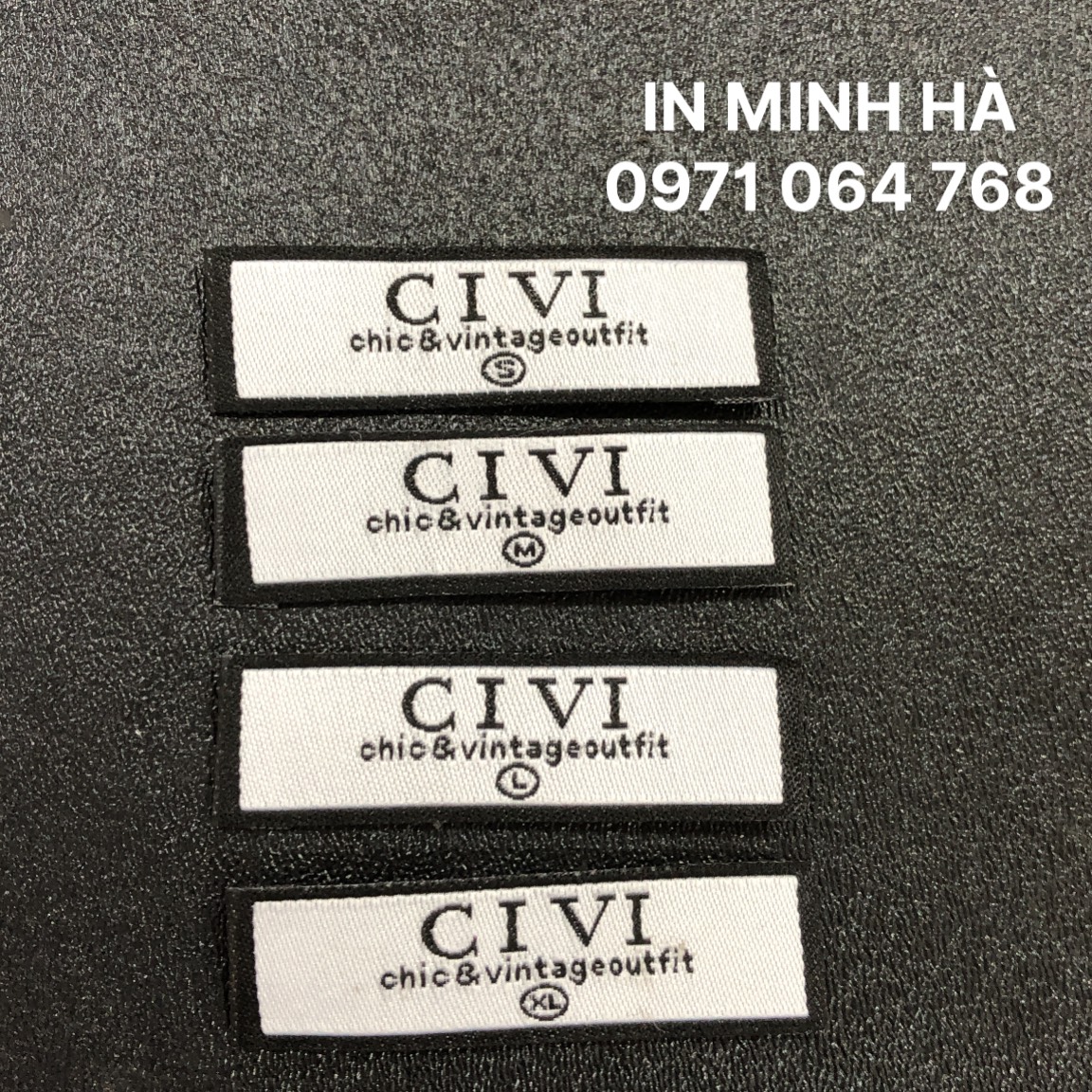 TEM VẢI GẮN VÀO CỔ ÁO THIẾT KẾ - IN MINH HÀ