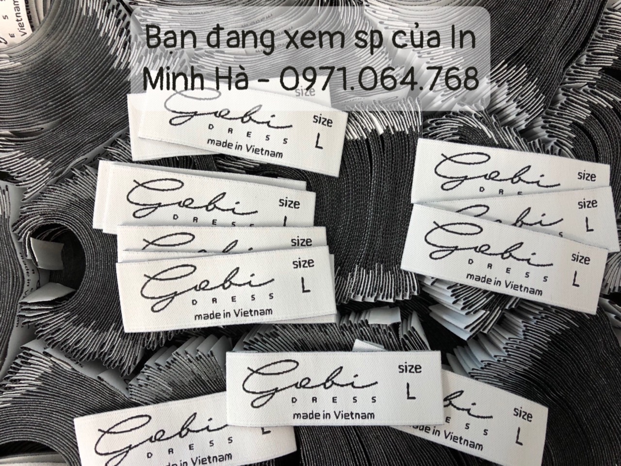 TEM THÊU, MÁC VẢI DỆT, TEM VẢI SATIN LỤA - IN MINH HÀ