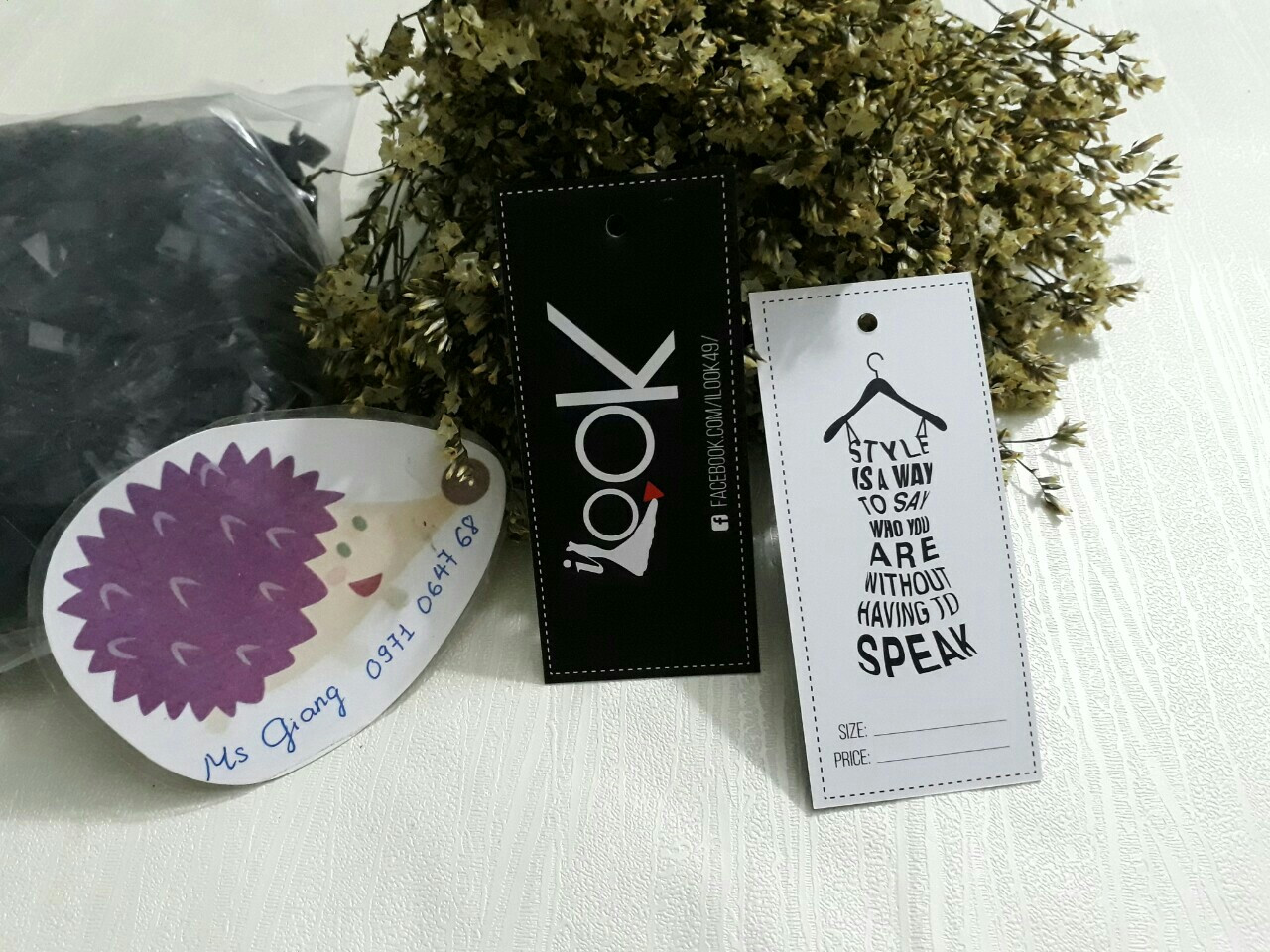 Tag giấy treo in hình áo